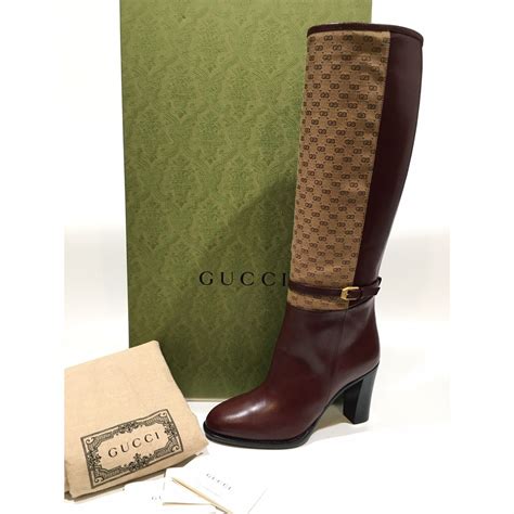 gucci microguccissima boots|GUCCI Quentin Microguccissima GG Tall Boots .